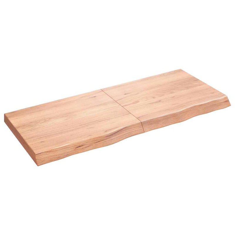 vidaXL világosbarna kezelt tömör tölgyfa asztallap 120x50x(2-6) cm