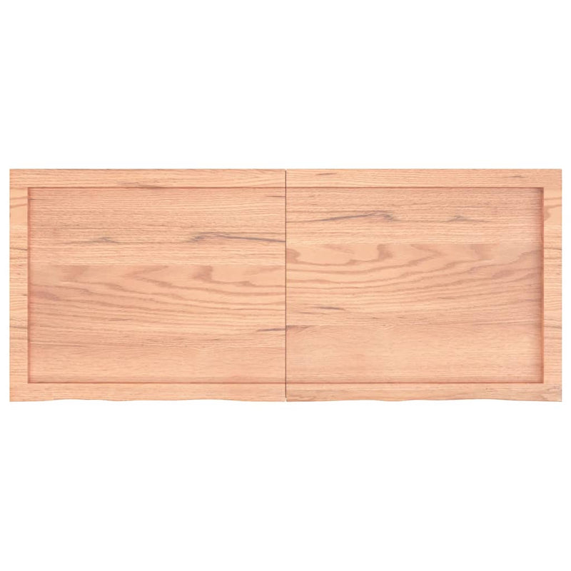 vidaXL világosbarna kezelt tömör tölgyfa asztallap 120x50x(2-6) cm