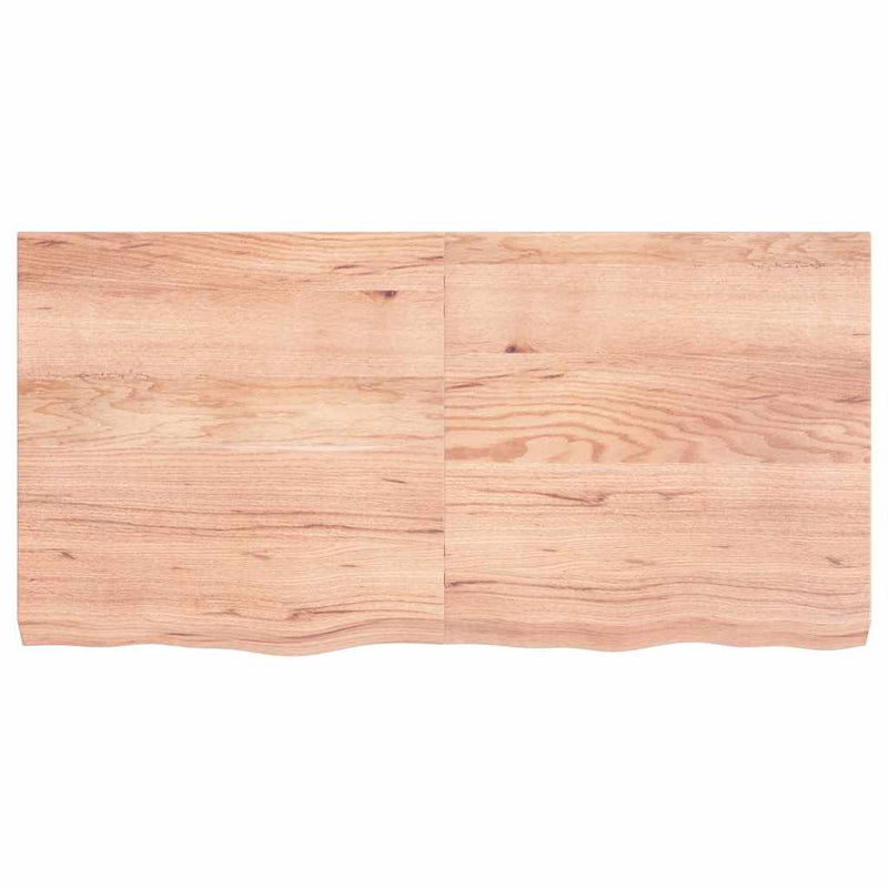vidaXL világosbarna kezelt tömör tölgyfa asztallap 120x60x(2-6) cm