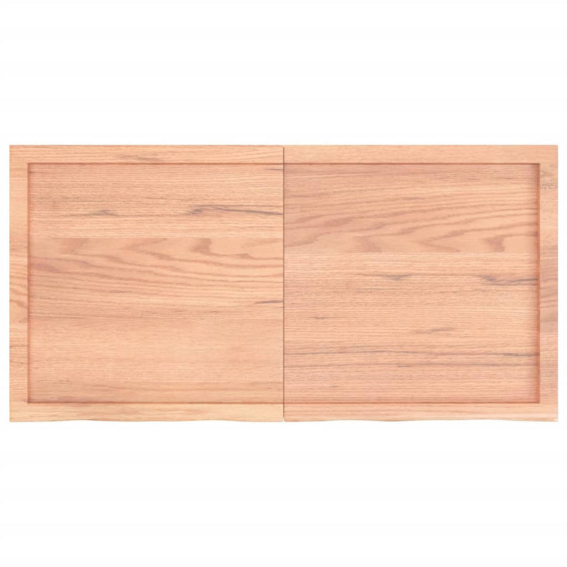 vidaXL világosbarna kezelt tömör tölgyfa asztallap 120x60x(2-6) cm