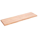 vidaXL világosbarna kezelt tömör tölgyfa asztallap 140x40x(2-4) cm