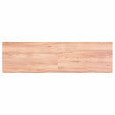 vidaXL világosbarna kezelt tömör tölgyfa asztallap 140x40x(2-4) cm