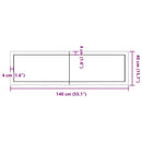 vidaXL világosbarna kezelt tömör tölgyfa asztallap 140x40x(2-4) cm