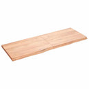 vidaXL világosbarna kezelt tömör tölgyfa asztallap 140x50x(2-4) cm