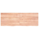 vidaXL világosbarna kezelt tömör tölgyfa asztallap 140x50x(2-4) cm