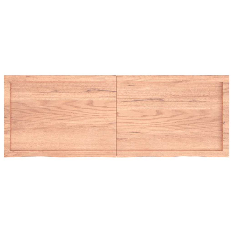 vidaXL világosbarna kezelt tömör tölgyfa asztallap 140x50x(2-4) cm