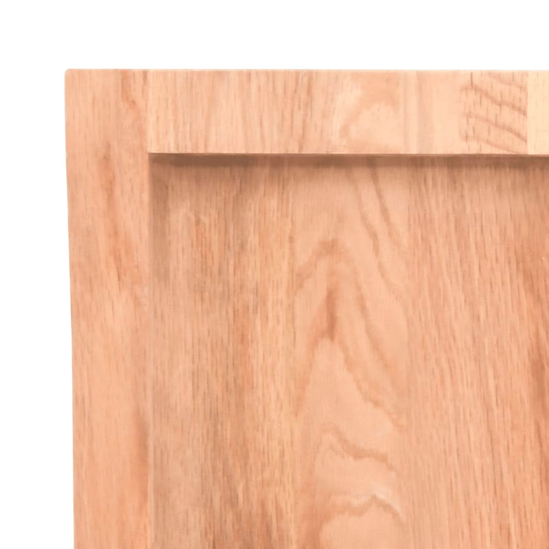 vidaXL világosbarna kezelt tömör tölgyfa asztallap 140x50x(2-4) cm
