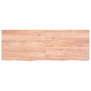 vidaXL világosbarna kezelt tömör tölgyfa asztallap 140x50x(2-6) cm