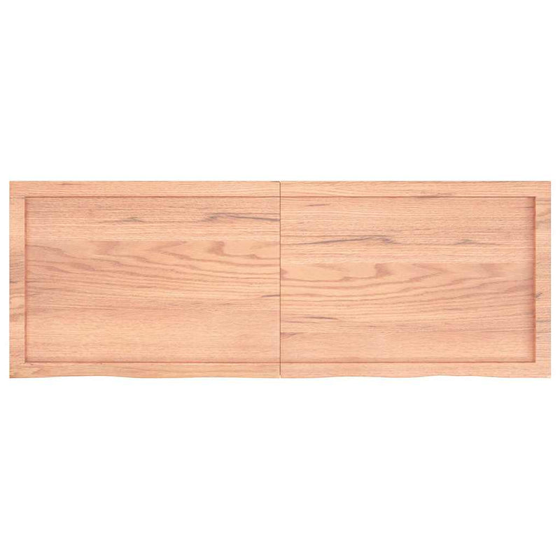 vidaXL világosbarna kezelt tömör tölgyfa asztallap 140x50x(2-6) cm