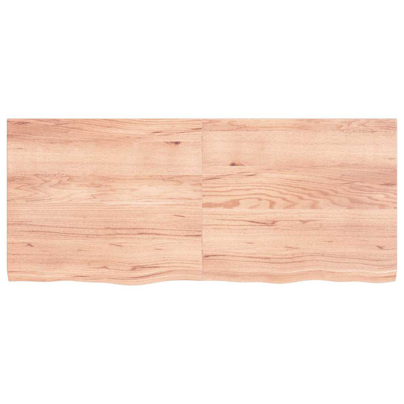 vidaXL világosbarna kezelt tömör tölgyfa asztallap 140x60x(2-4) cm