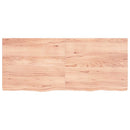 vidaXL világosbarna kezelt tömör tölgyfa asztallap 140x60x(2-4) cm