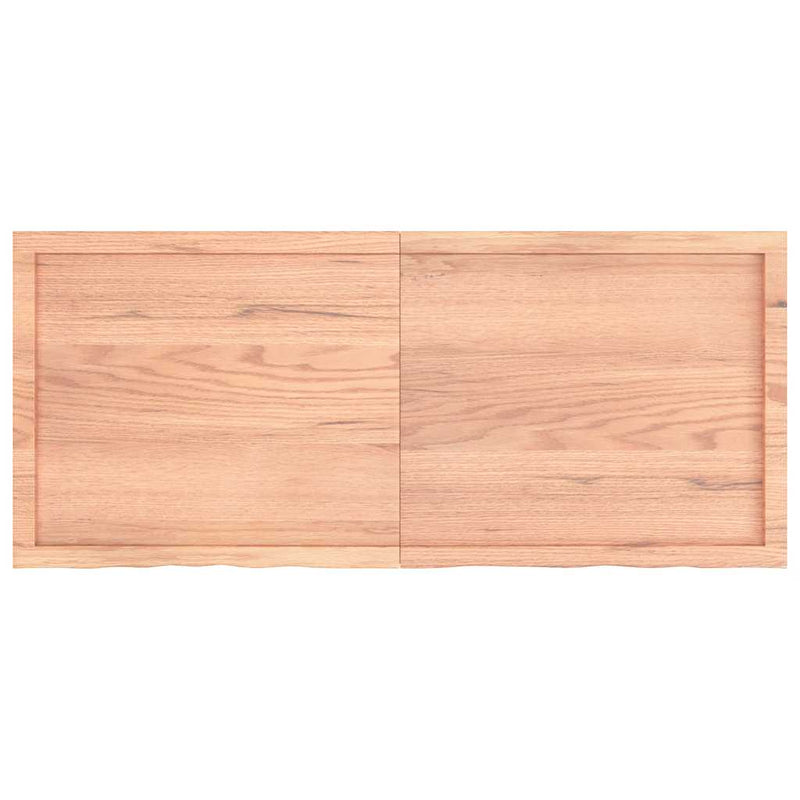 vidaXL világosbarna kezelt tömör tölgyfa asztallap 140x60x(2-4) cm