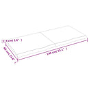 vidaXL világosbarna kezelt tömör tölgyfa asztallap 140x60x(2-4) cm