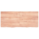 vidaXL világosbarna kezelt tömör tölgyfa asztallap 140x60x(2-6) cm