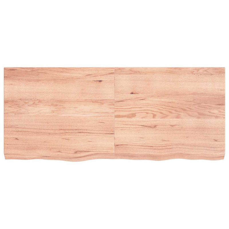 vidaXL világosbarna kezelt tömör tölgyfa asztallap 140x60x(2-6) cm
