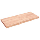 vidaXL világosbarna kezelt tömör tölgyfa asztallap 140x60x(2-6) cm