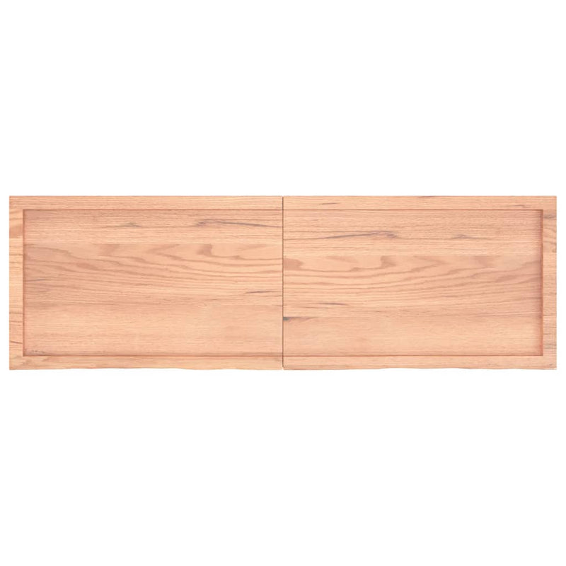 vidaXL világosbarna kezelt tömör tölgyfa asztallap 160x50x(2-4) cm