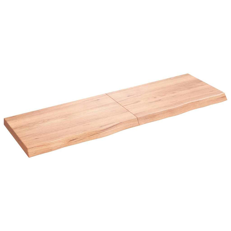 vidaXL világosbarna kezelt tömör tölgyfa asztallap 160x50x(2-6) cm