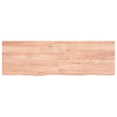 vidaXL világosbarna kezelt tömör tölgyfa asztallap 160x50x(2-6) cm