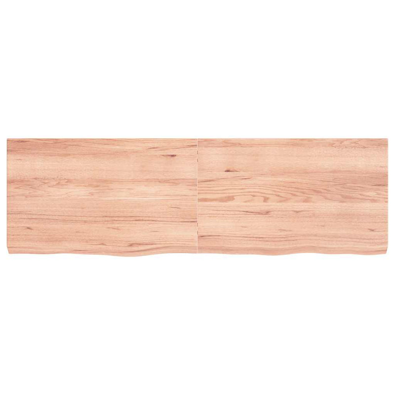 vidaXL világosbarna kezelt tömör tölgyfa asztallap 160x50x(2-6) cm