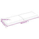 vidaXL világosbarna kezelt tömör tölgyfa asztallap 160x50x(2-6) cm