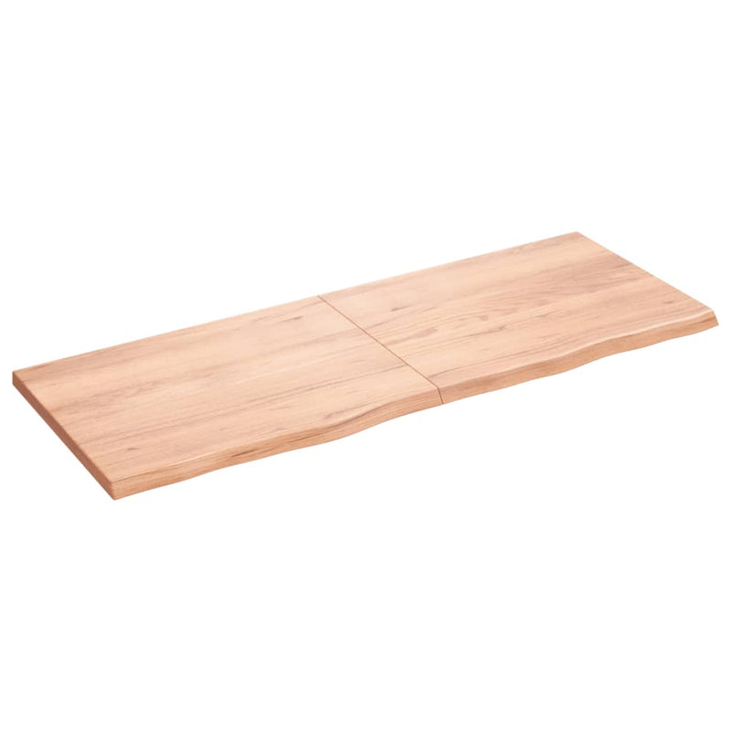 vidaXL világosbarna kezelt tömör tölgyfa asztallap 160x60x(2-4) cm