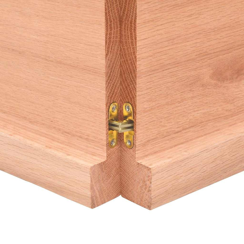 vidaXL világosbarna kezelt tömör tölgyfa asztallap 160x60x(2-4) cm