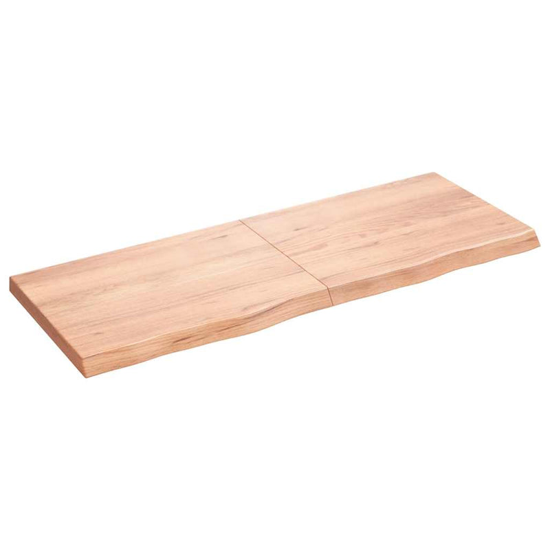 vidaXL világosbarna kezelt tömör tölgyfa asztallap 160x60x(2-6) cm