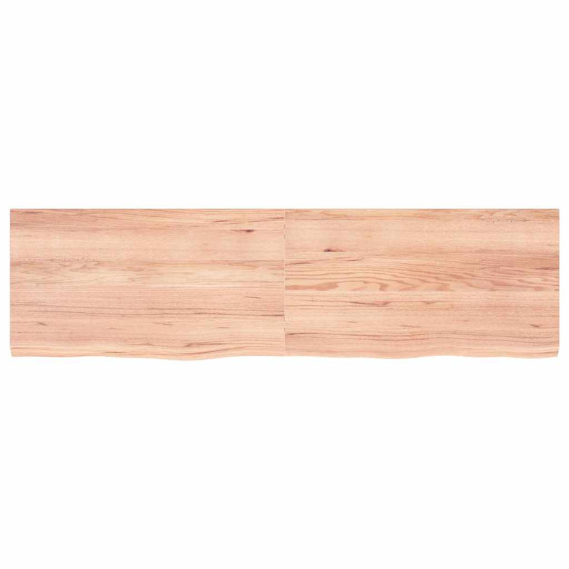 vidaXL világosbarna kezelt tömör tölgyfa asztallap 180x50x(2-4) cm