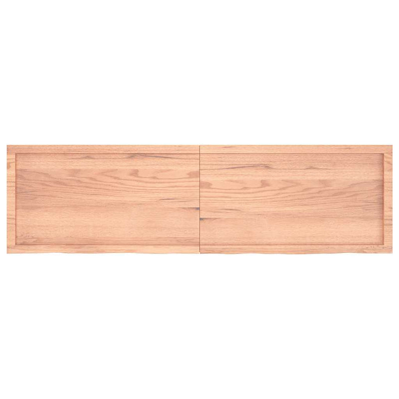 vidaXL világosbarna kezelt tömör tölgyfa asztallap 180x50x(2-4) cm