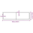 vidaXL világosbarna kezelt tömör tölgyfa asztallap 180x50x(2-4) cm