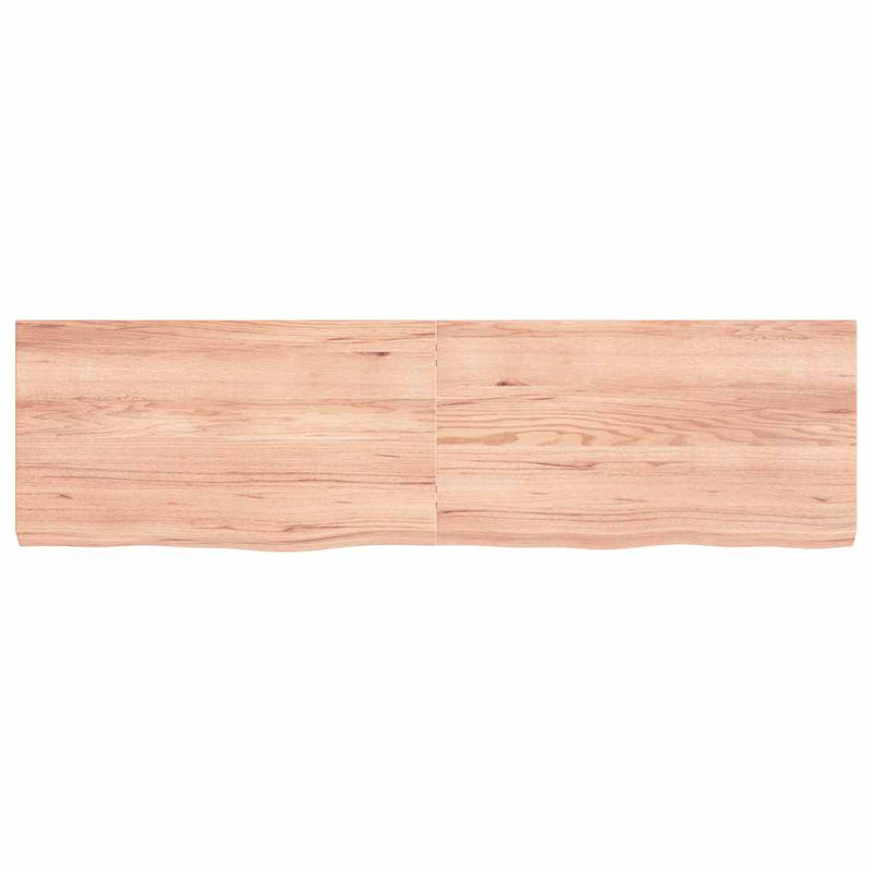 vidaXL világosbarna kezelt tömör tölgyfa asztallap 180x50x(2-6) cm