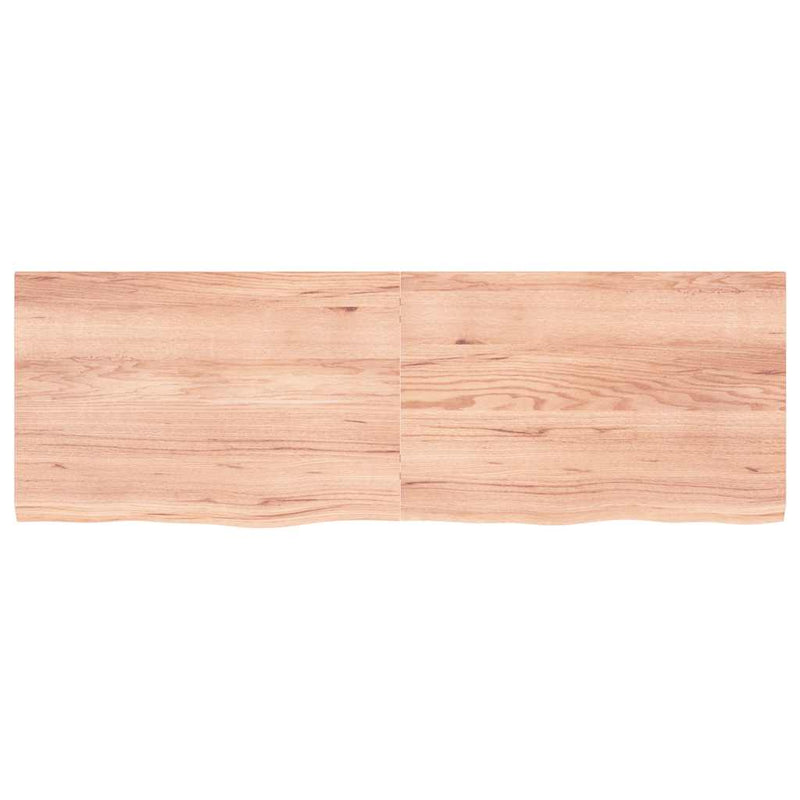 vidaXL világosbarna kezelt tömör tölgyfa asztallap 180x60x(2-4) cm