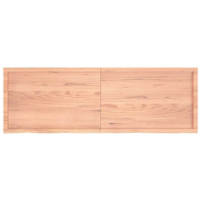vidaXL világosbarna kezelt tömör tölgyfa asztallap 180x60x(2-4) cm