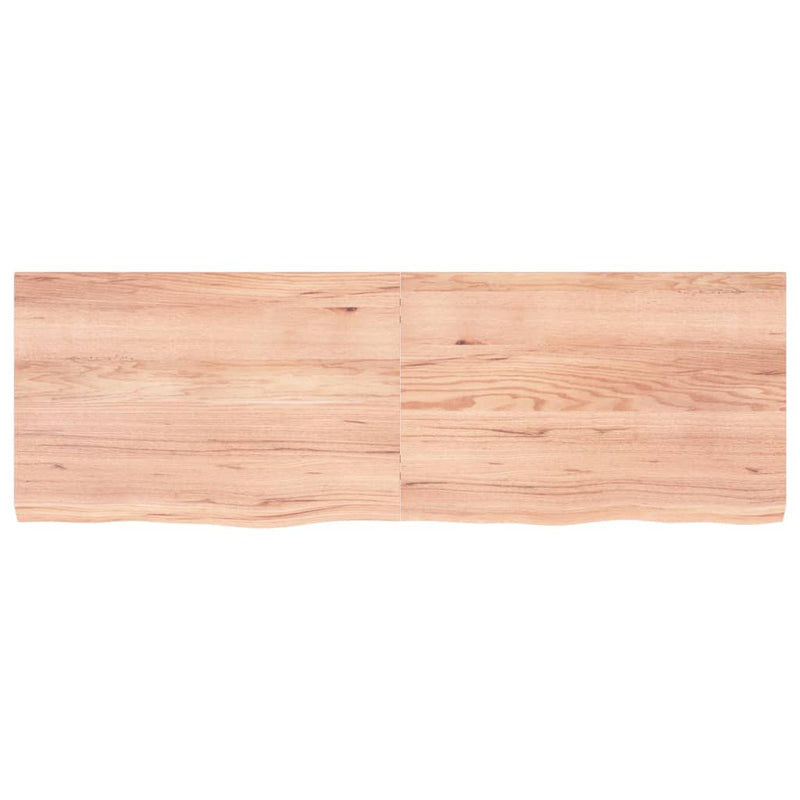 vidaXL világosbarna kezelt tömör tölgyfa asztallap 180x60x(2-6) cm