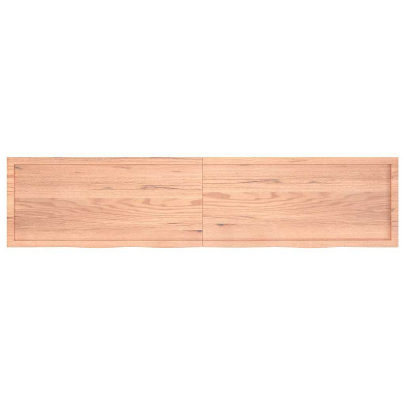 vidaXL világosbarna kezelt tömör tölgyfa asztallap 220x50x(2-4) cm
