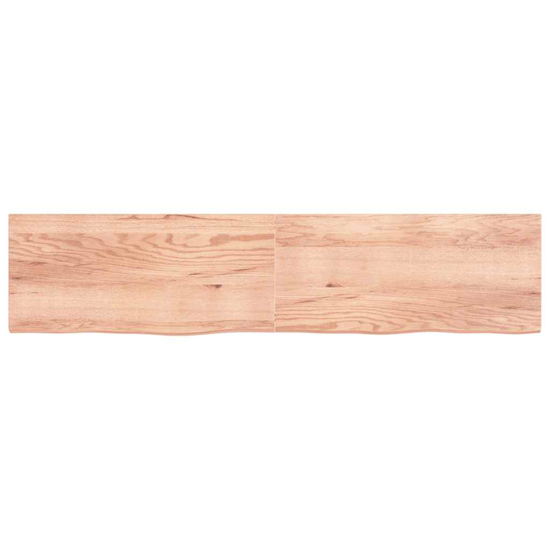 vidaXL világosbarna kezelt tömör tölgyfa asztallap 220x50x(2-4) cm