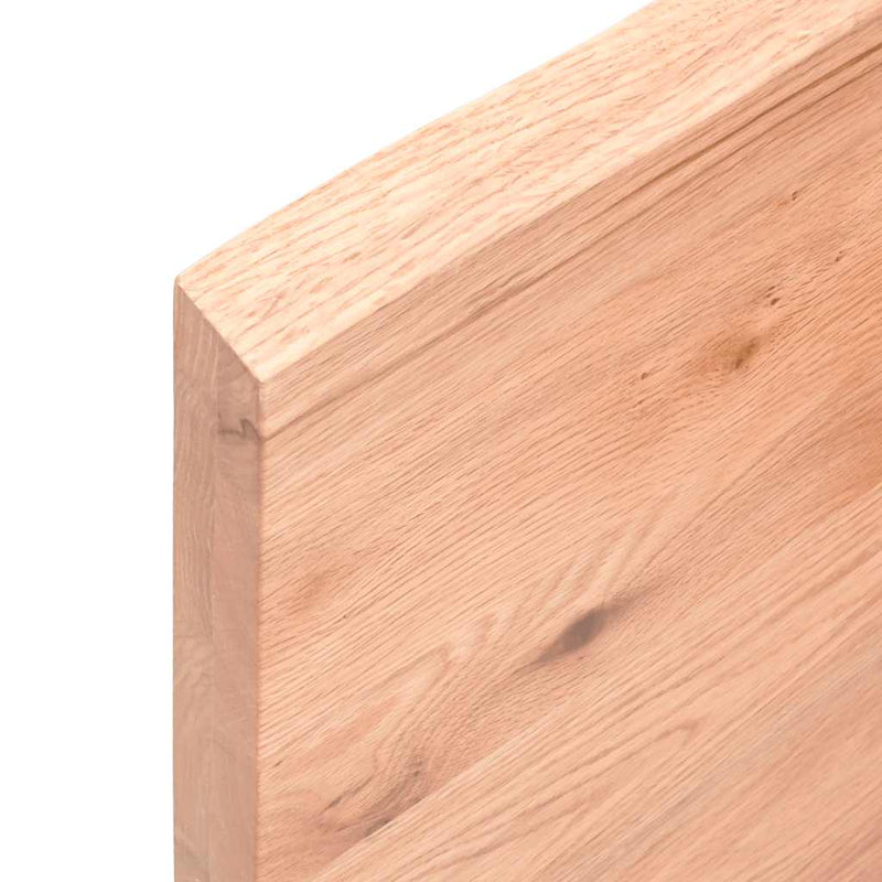 vidaXL világosbarna kezelt tömör tölgyfa asztallap 220x50x(2-4) cm