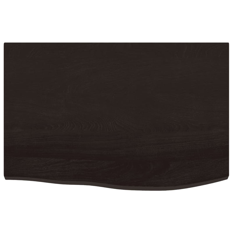 vidaXL sötétbarna kezelt tömör tölgyfa asztallap 60x40x2 cm