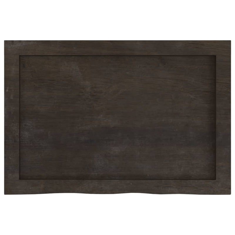 vidaXL sötétbarna kezelt tömör tölgyfa asztallap 60x40x(2-4) cm