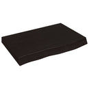 vidaXL sötétbarna kezelt tömör tölgyfa asztallap 60x40x(2-6) cm