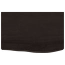 vidaXL sötétbarna kezelt tömör tölgyfa asztallap 60x40x(2-6) cm