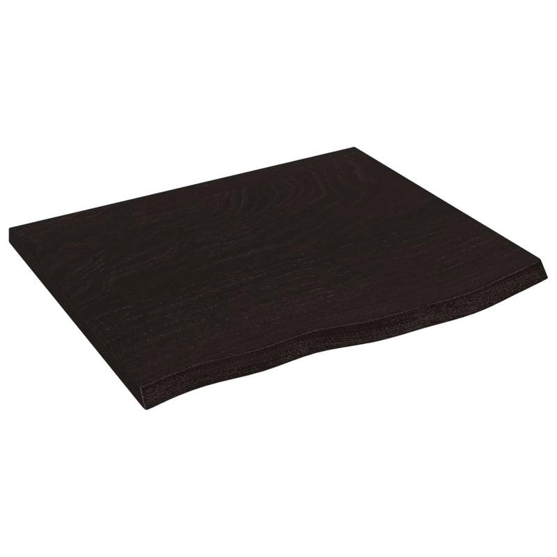 vidaXL sötétbarna kezelt tömör tölgyfa asztallap 60x50x2 cm