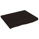 vidaXL sötétbarna kezelt tömör tölgyfa asztallap 60x50x(2-4) cm