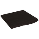 vidaXL sötétbarna kezelt tömör tölgyfa asztallap 60x60x(2-4) cm