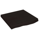 vidaXL sötétbarna kezelt tömör tölgyfa asztallap 60x60x(2-6) cm