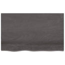 vidaXL sötétbarna kezelt tömör tölgyfa asztallap 80x50x(2-4) cm