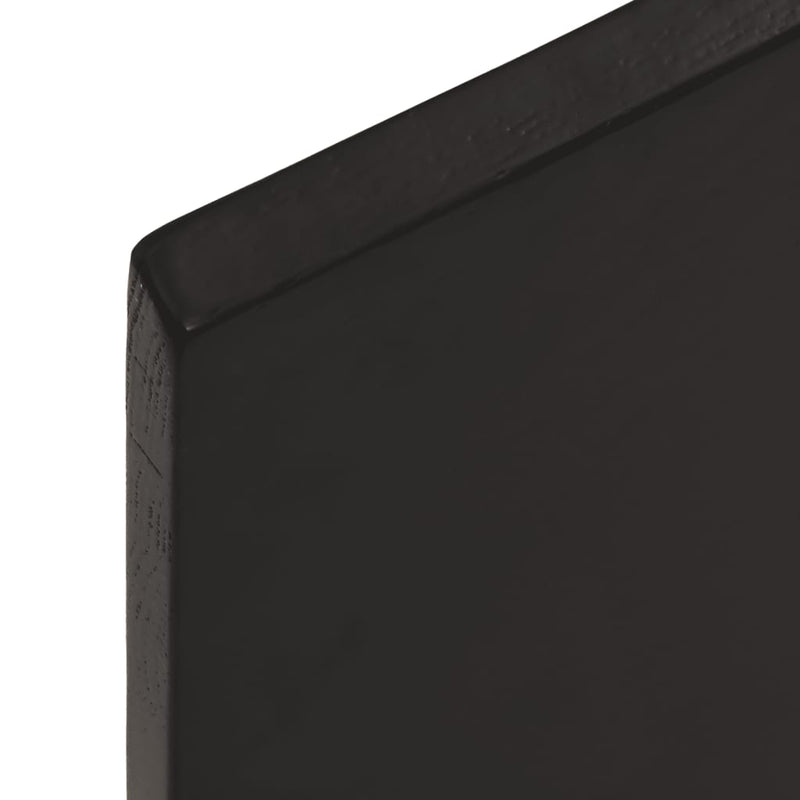 vidaXL sötétbarna kezelt tömör tölgyfa asztallap 80x60x2 cm
