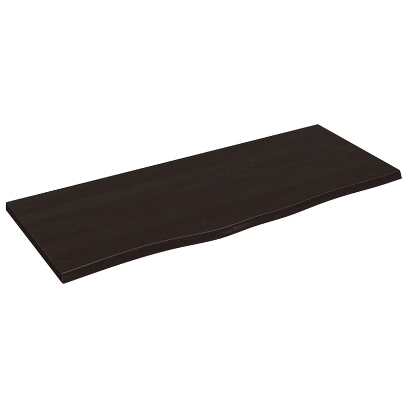 vidaXL sötétbarna kezelt tömör tölgyfa asztallap 100x40x2 cm