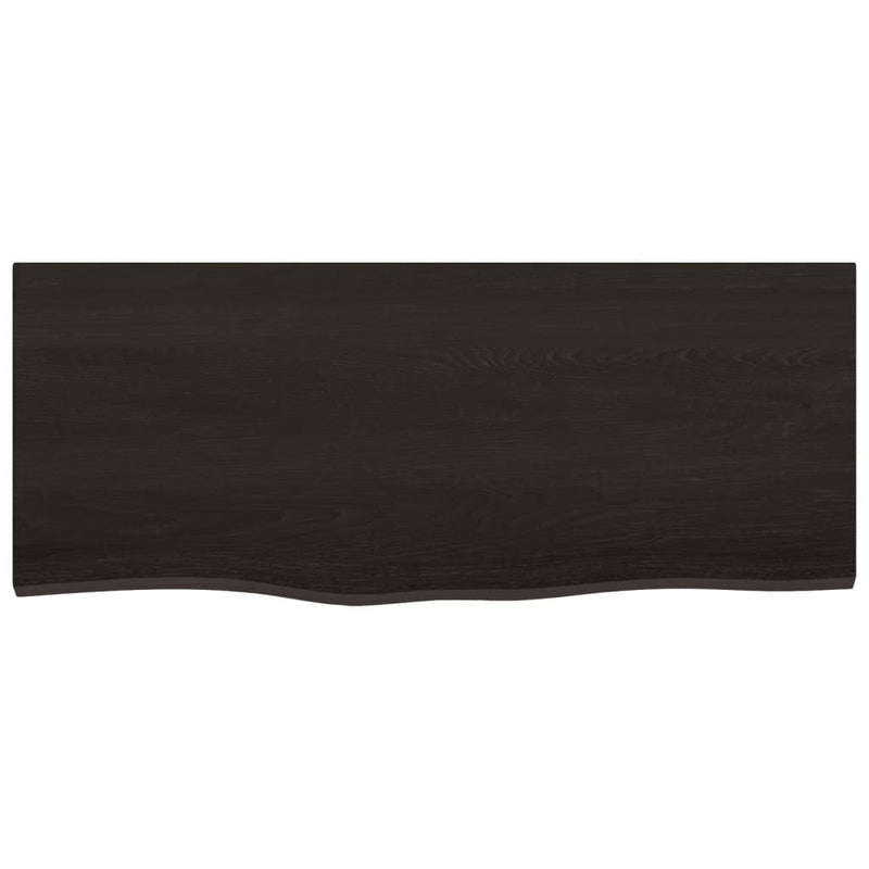 vidaXL sötétbarna kezelt tömör tölgyfa asztallap 100x40x2 cm